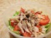 Chicken roasted with oregano and fresh vegetables salad