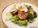 Chicken breast with salad mix and poached egg